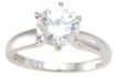 925 Sterling Silver CZ Brilliant Solitaire Wedding Ring