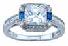 2ct double prong Sterling Couture 925 silver engagement ring