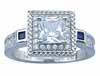 1 1/4ct princess Sterling Couture 925 silver wedding ring