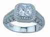 1.25ct double prong Sterling Couture 925 silver engagement ring