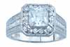 1.25ct double prong 925 silver Sterling Couture engagement ring