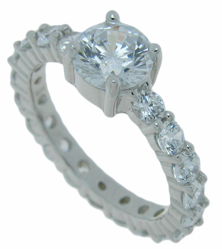 925 Sterling silver eternity wedding ring