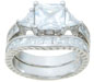 wholesale 925 sterling silver wedding ring set