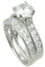 wholesale 925 sterling silver brilliant engagement ring set