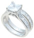 wholesale 925 sterling silver princess engagement ring set