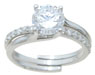 wholesale 925 sterling silver interlocking wedding ring set