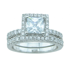 925 Sterling silver wedding set