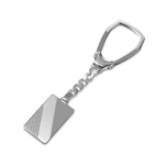 wholesale sterling silver High polish Rectangle With Design Key Chain