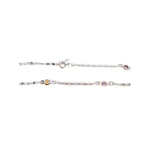 wholesale sterling silver Multi Color Stone Anklet
