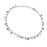wholesale sterling silver Diamond Shape Charm Anklet