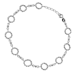 wholesale sterling silver Multi Circle Bead Anklet