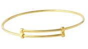 wholesale silver gold plated adjustable bangle bracelet