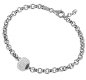 wholesale silver micro pave italian bracelet