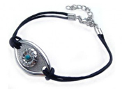 wholesale silver evil eye black cord bracelet