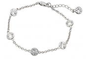 wholesale silver cz bracelet