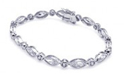 wholesale silver marquise cz tennis bracelet