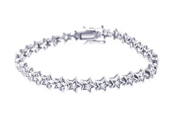 wholesale silver star cz tennis bracelet