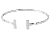 wholesale silver double bar cuff bracelet