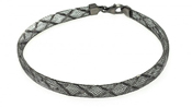 wholesale silver criss cross net italian bracelet