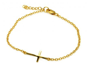 wholesale silver gold plated cross bracelet