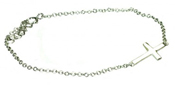 wholesale silver cross cz bracelet