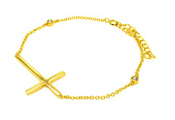 wholesale silver gold plated cross bracelet