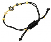 wholesale silver gold plated black cord bracelet