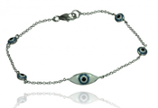 wholesale silver evil eye bracelet