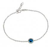 wholesale silver evil eye bracelet