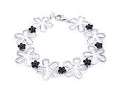 wholesale silver flower bracelet