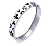 wholesale silver enamel bangle bracelet