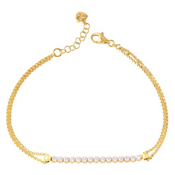 wholesale silver gold plated cz bracelet