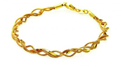 wholesale silver gold plated twisted italian bracelet