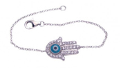wholesale silver evil eye hamsa bracelet