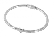 wholesale silver heart cz italian bracelet