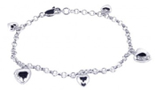 wholesale silver heart bracelet