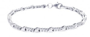 wholesale silver heart cz bracelet