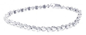 wholesale silver heart cz tennis bracelet