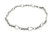 wholesale silver heart link bracelet