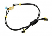 wholesale silver gold plated evil eye black cord bracelet