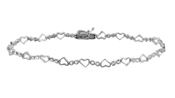 wholesale silver heart bracelet