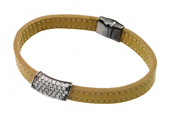 wholesale silver yellow leather bracelet