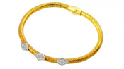 wholesale silver gold plated three marqui magnetic clasp bracelet