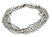 wholesale silver beaded multi strand italian bracelet
