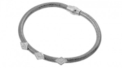 wholesale silver micro pave magnetic clasp bracelet