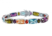 wholesale silver multi-color cz bracelet