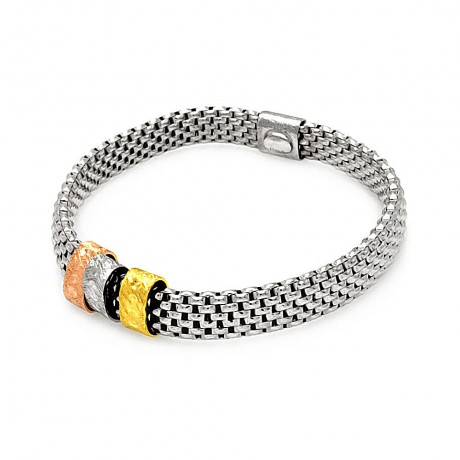wholesale silver multicolor wide italian bracelet