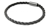 wholesale silver black rope italian bracelet