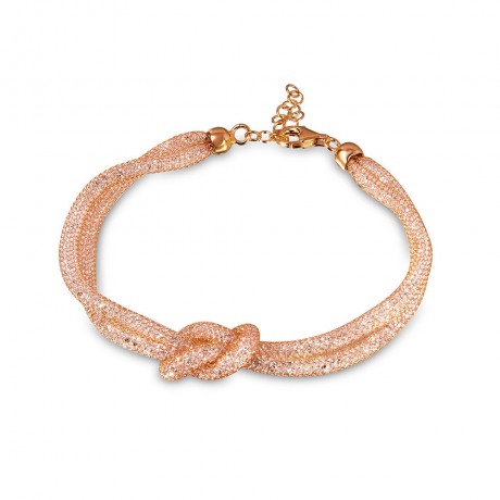 wholesale silver italian gold plated knotted mesh italian bracelet