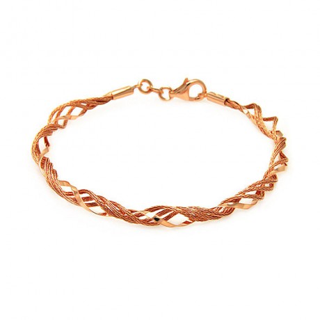 wholesale silver gold plated twisted italian bracelet